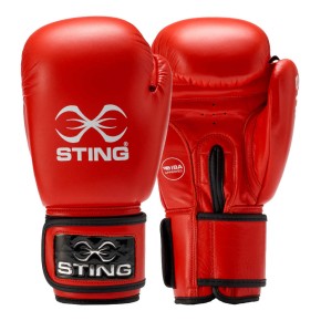 Sting IBA Competition Boxing Gloves Red