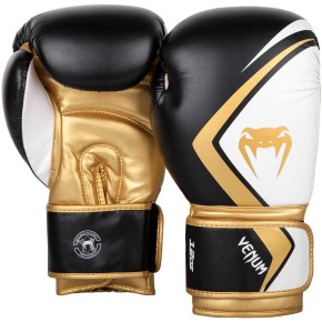 Venum Contender 2.0 Boxing Gloves Black White Gold