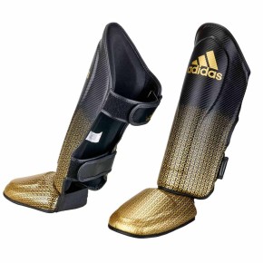 Adidas Pro Kickboxing Shin Guards Black Gold