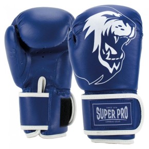 Super Pro Talent Kick Boxing Gloves Blue White Kids