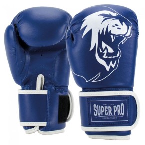 Super Pro Talent Kick Kinder Boxhandschuhe Blau Weiss