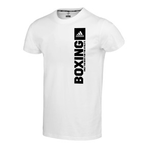 Adidas Community Vertical Boxing T-Shirt Weiss