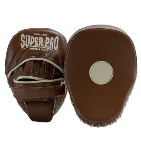 Super Pro Hook and Jab Handpratzen Gebogen Leder Vintage
