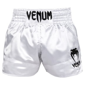 Venum Classic Muay Thai Shorts White Black
