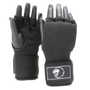 Super Pro Inner Gloves with Bandage Black White