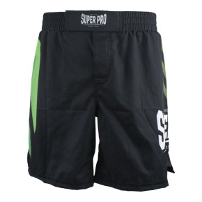 Super Pro No Mercy MMA Shorts Black Green