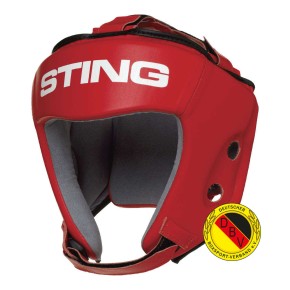 Sting IBA DBV Competition Headguard Red