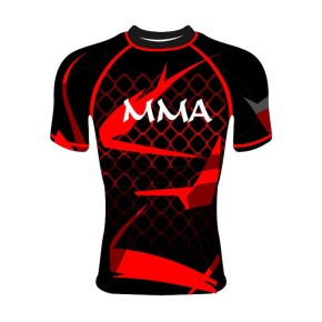 Rashguard MMA SS Black Red