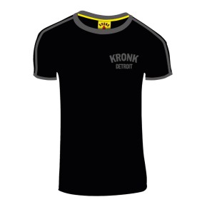 Kronk Detroit Small Logo Appl. Black slim-fit t-shirt