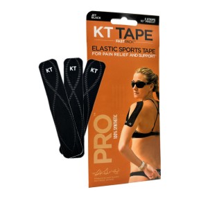 KT Pro Fastpack elastisches Sport Tape 3Stk Schwarz