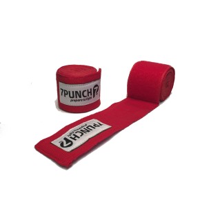 7PUNCH boxing bandage 350cm semi-elastic Red