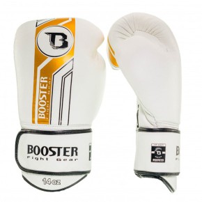 Booster BGL V9 Boxing Gloves White Gold Leather