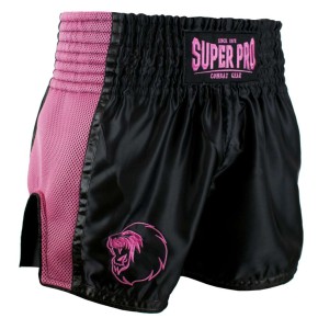 Super Pro Brave Thai Kickboxing Short Black Pink
