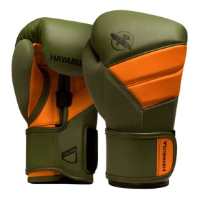Hayabusa T3 Boxing Gloves Green Orange