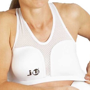 Ju- Sports Lycra Chest Protector Top For Women White