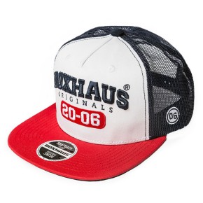 Abverkauf BOXHAUS Brand Despite Truckercap Navy Red White